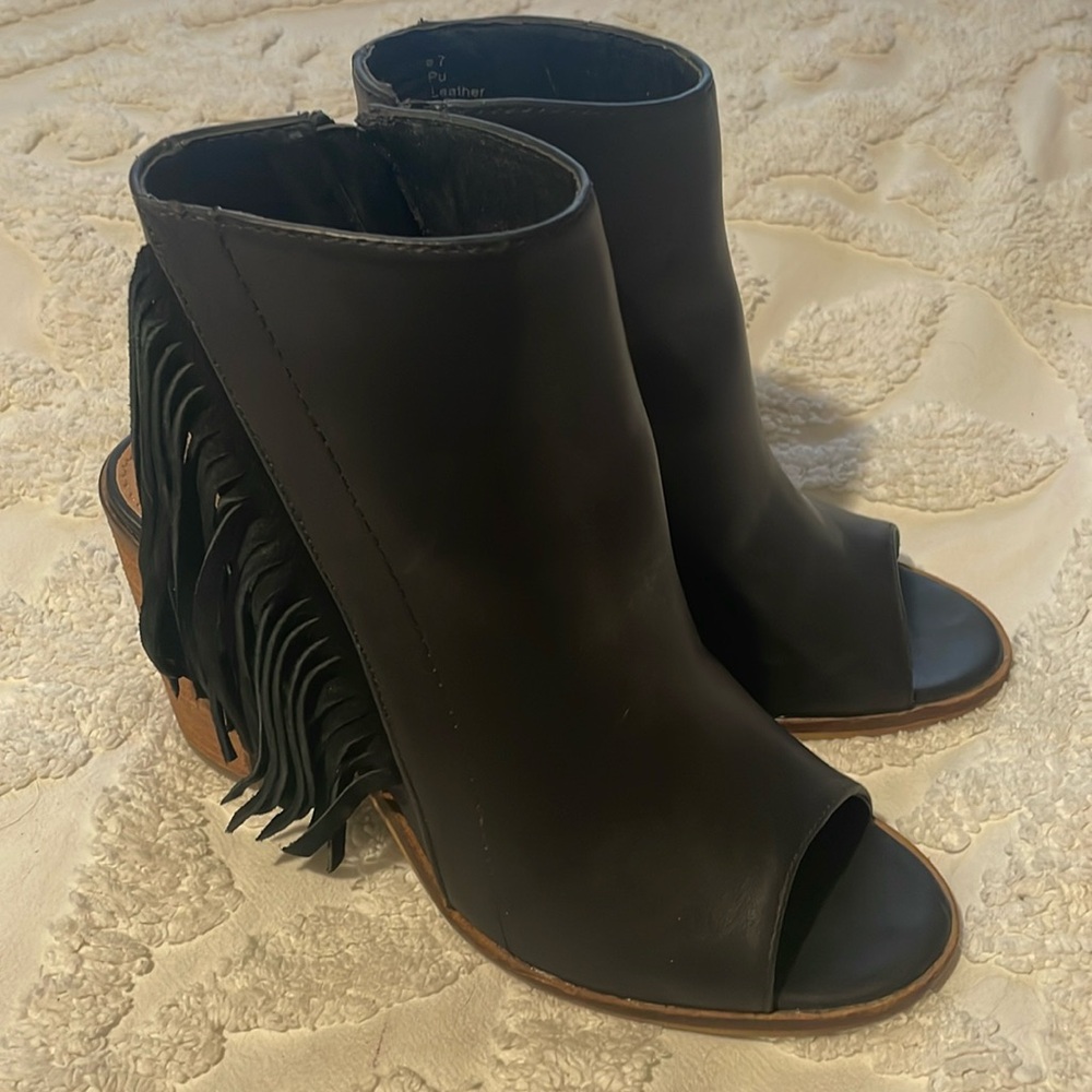 Black Fringe Shoes